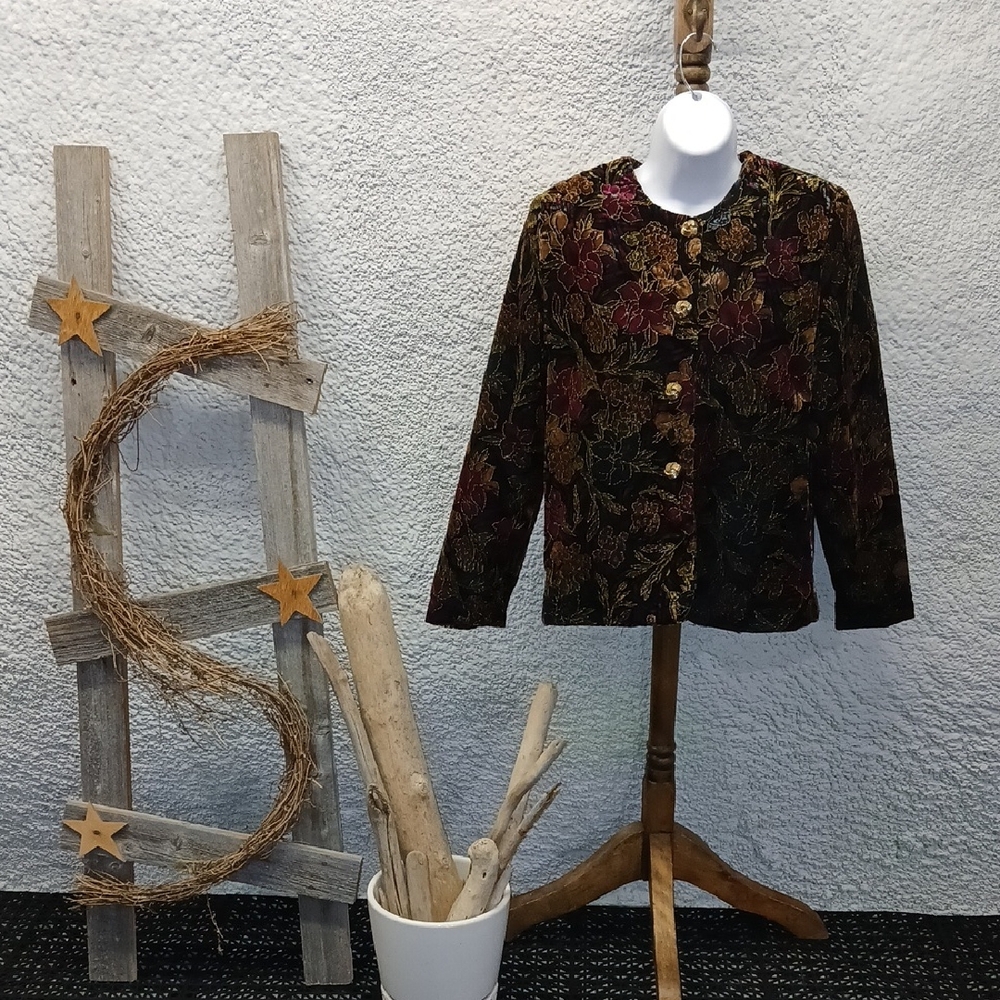 Vintage Elegant Floral Women's Blazer